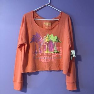 NWT Aeropostale Live Love Dream Cropped Sweatshirt